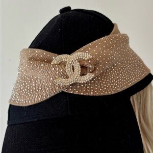Logo Headband with Gold Accents
